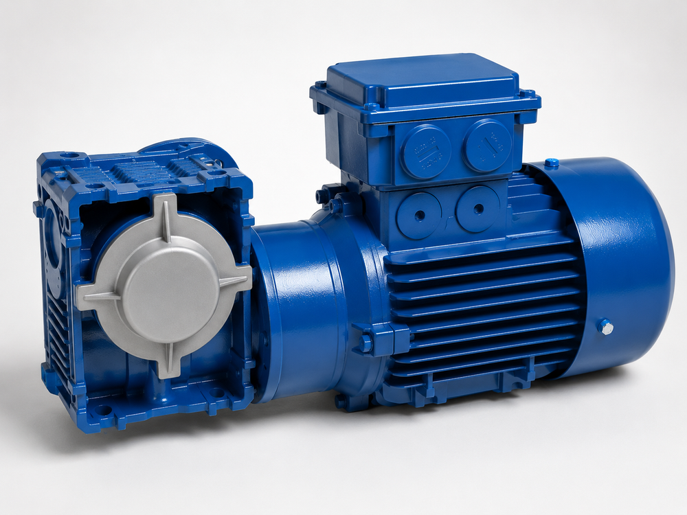Schwarzer Rührtechnik IBC Agitator Drive – NORD 0.75 kW Gear Motor & Worm Gearbox