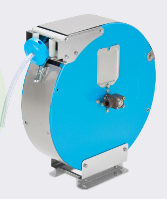 Hose reel for chemical hose 8m
